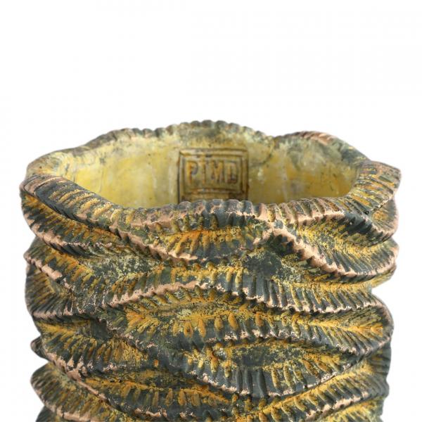 PTMD Blumentopf Waves braun hoch L 37 cm