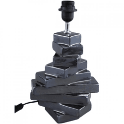 PTMD Tischleuchte Rellis EU-Stecker grau 38 cm