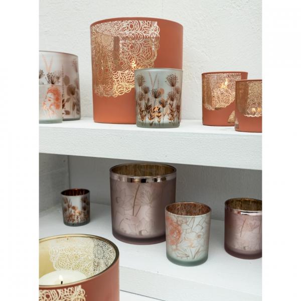 PTMD Teelichthalter Bodey gold/beige M 10 cm