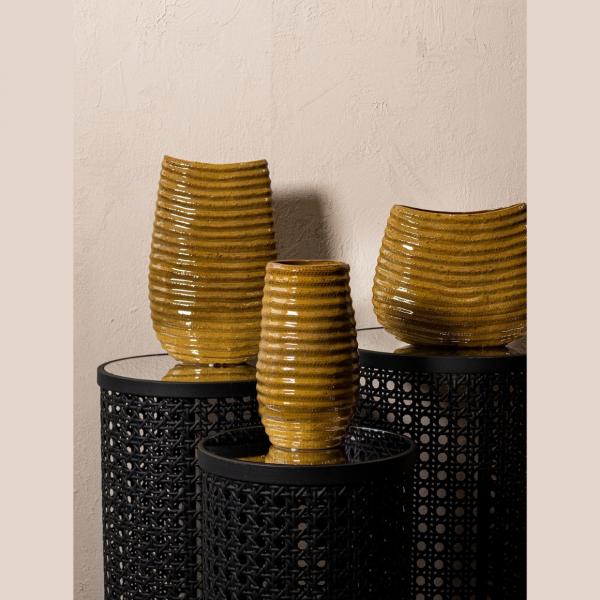 PTMD Vase Riddy gelb 20 cm