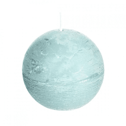 (R) Spaas Globus Kerze himmelblau 8 cm