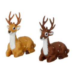 Deer, sitting, 2/s, approx. 11cm
