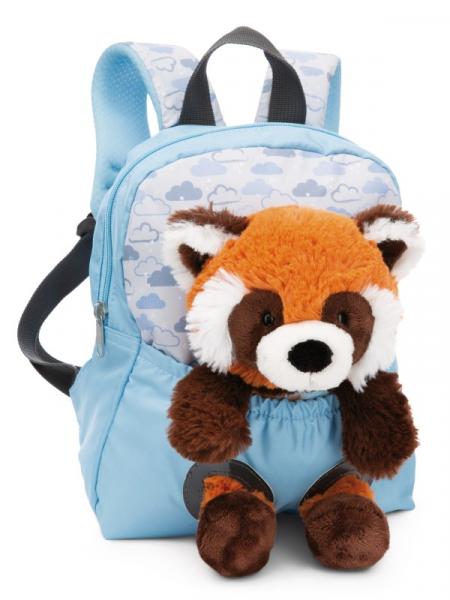 Rucksack mit Pl&uuml;schtier 21x26cm Roter Panda 25cm