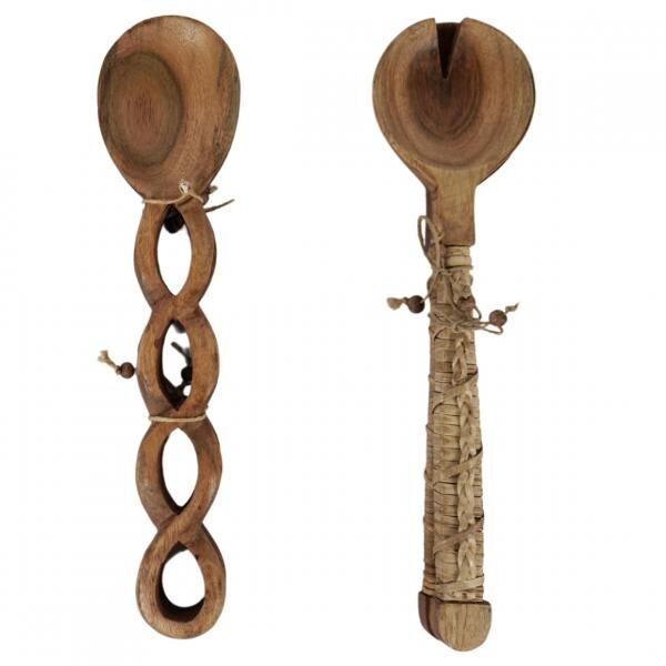 Salatbesteck Akazienholz 30,5 cm 2er Set sortiert