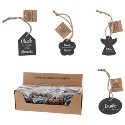 Slate sign with slogan 4/s