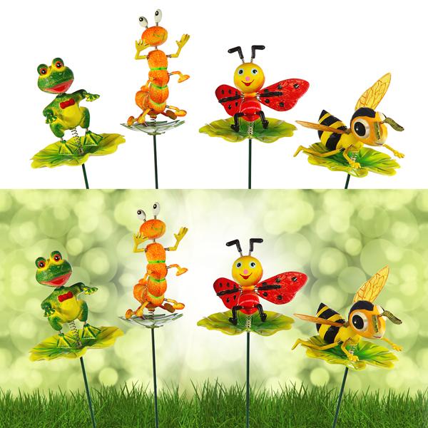 Stecker "Tiere auf Blatt" , 4/s, ca. 60cmH