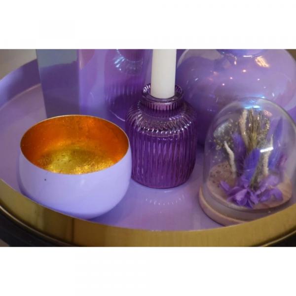 Tablett Marrakesch flieder gold 33 cm