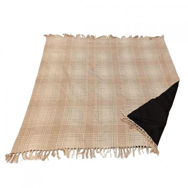 Take a Plaid polyback Picknick kariert beige/weiß 160 x 160 cm