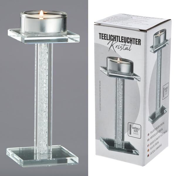 Tealight candle Kristal, S approx. 16cm high