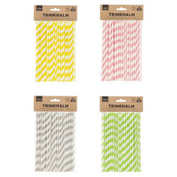 Trinkhalm, Papier, ca. 20cmH, 40er Pack, 4/S