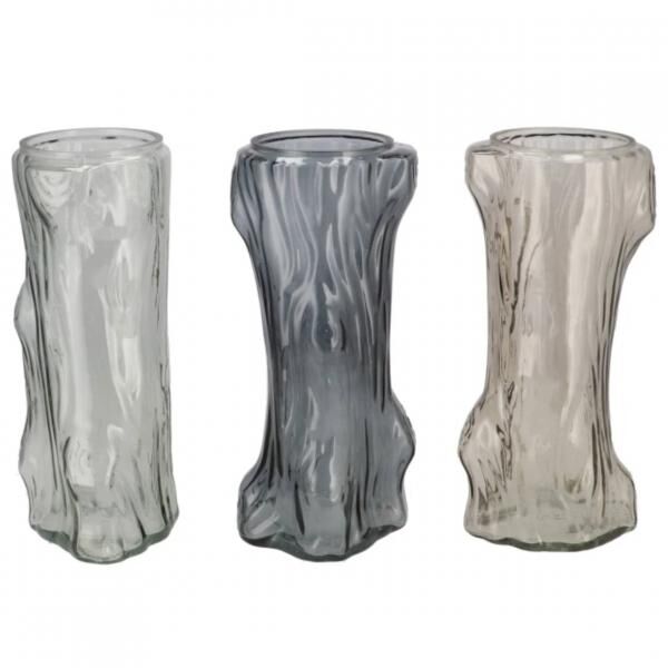Vase Baum grau 29 cm 3 Stück sortiert