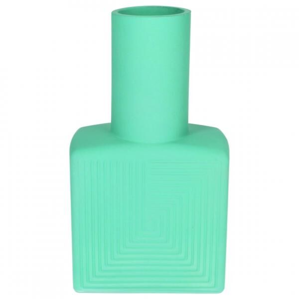 Vase Judy Quadrat matt türkis 22,5 cm