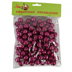 Christmas decoration glitter ball pink 1,5 cm