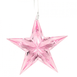 Wilko Weihnachtsaufhänger Stern Acryl 9 cm