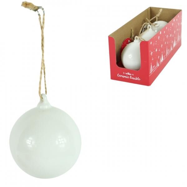 Wilko Weihnachtskugel weiß 6 cm