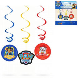 Amscan spiraal slinger Paw Patrol 60 cm set van 6