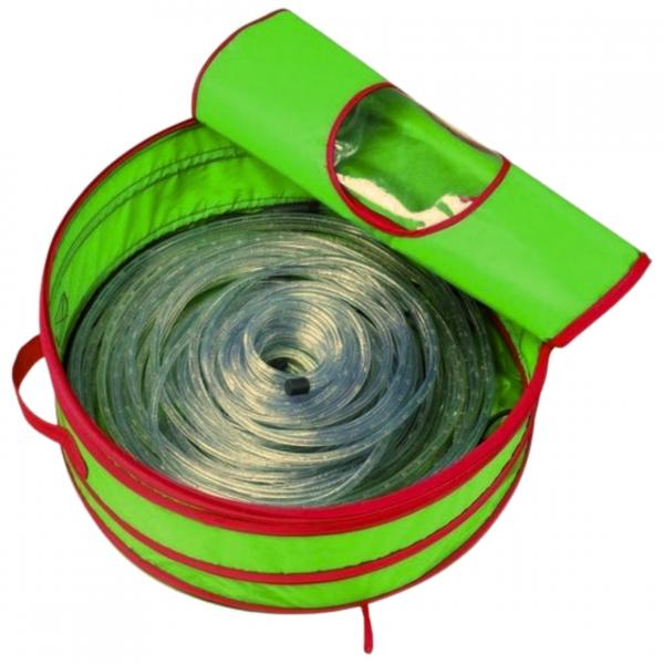 Aufbewahrungsbeutel Weihnachtskranz Weihnachtsbeleuchtung grün 60 cm