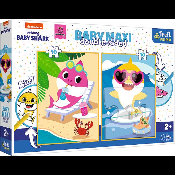 Baby Shark - Primo Baby MAXI Puzzle + Malvorlage 2x10 Teile