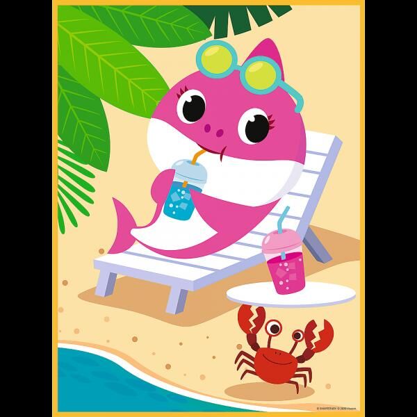 Baby Shark - Primo Baby MAXI Puzzle + Malvorlage 2x10 Teile