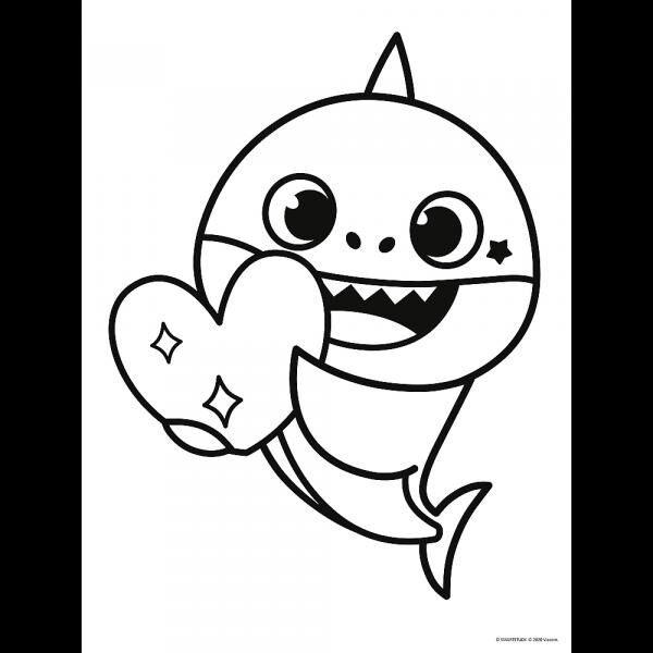 Baby Shark - Primo Baby MAXI Puzzle + Malvorlage 2x10 Teile