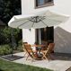 Basic Gartenschirm Rund | 3 m, grau, ecru, marineblau