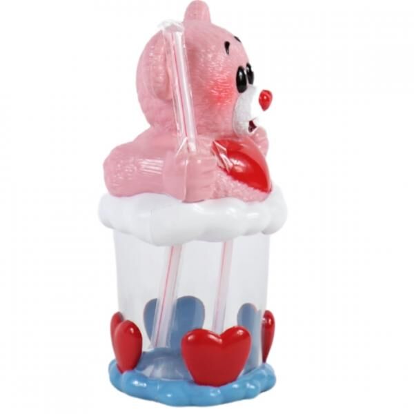 Tasse Bär mit zwei Strohhalmen 17 cm