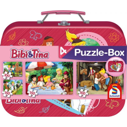 Bibi & Tina, Puzzle-Box, 2x100, 2x150 Teile im Metallkoffer