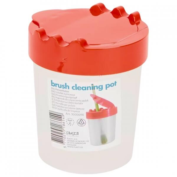 Brush cleaning cup 10 cm 4 assorted