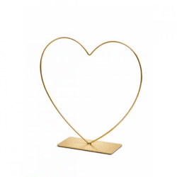 Deko Herz Rahmen goldfarben 30 cm