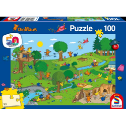 Die Maus - Im Spielpark, 100 Teile Puzzle