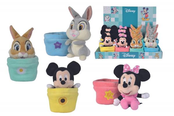 Disney Blumentopf-Pl&uuml;sch, 16cm, 4-sort. - Pl&uuml;sch