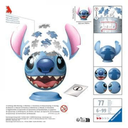 Disney Stitch puzzle ball with ears - 3D puzzle 72 pieces