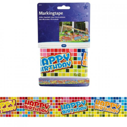 Folat afzetlint Happy Birthday 7 m