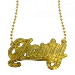 Folat feest ketting Forty goudkleurig