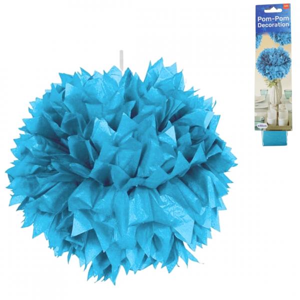Folat Pomponpapier azurblau 30 cm