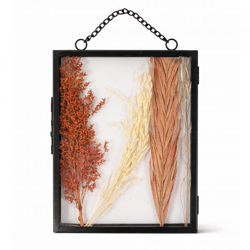 Fotorahmen Getrocknete Blumen Terra antik schwarz 20 x 25 cm