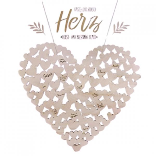 Guestbook heart 47 cm