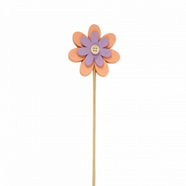 Gartenstab Blume Holz 50 cm Satz von 6