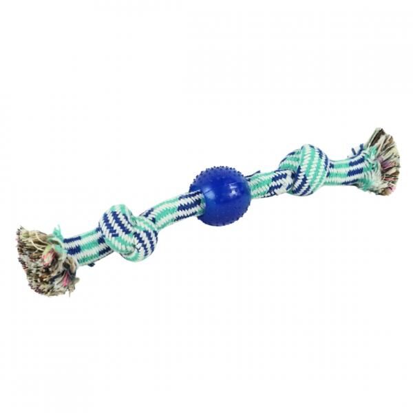 Hundespielzeug Seil blau 30 cm