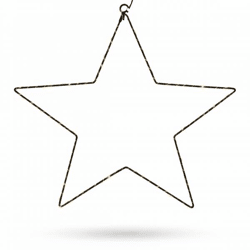 Kerstster LED op batterij zwart 45 cm