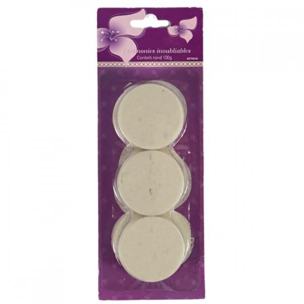 Konfetti rund elfenbein 100 g