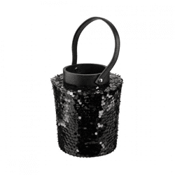 Laterne Lofty Glam Rund schwarz 21 cm