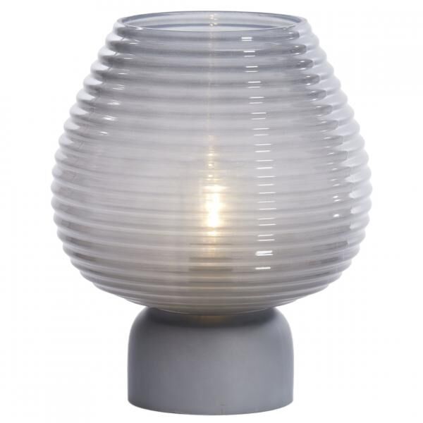 Light & Living Tischleuchte Alenna LED auf Batterie grau 27 cm