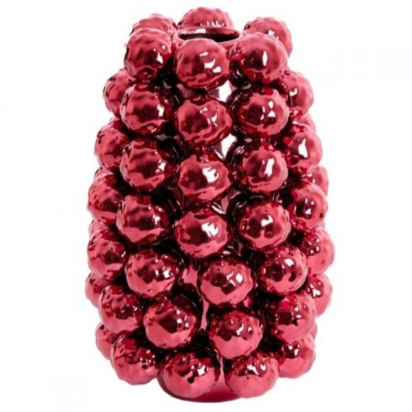 Light & Living Vase Butang Keramik metallisch rot 28 cm