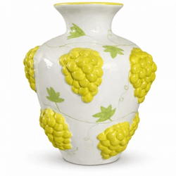 Light & Living vaas Grape wit/groen 30 cm