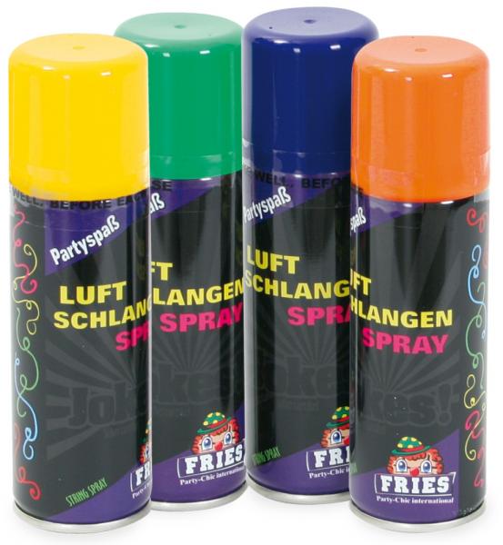 Luftschlangen Spray - 4-fach sortiert
