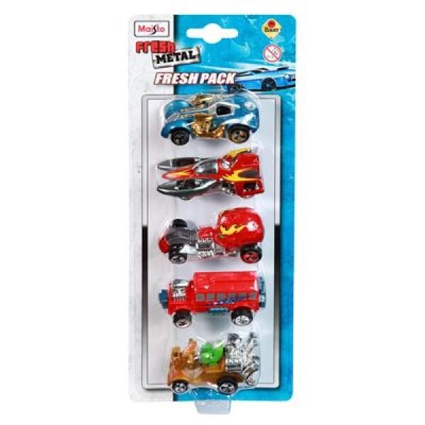 Maisto Toys - Fresh Metal 5-er Set Modellautos, 7,5cm (6-fach sortiert) - Modellauto