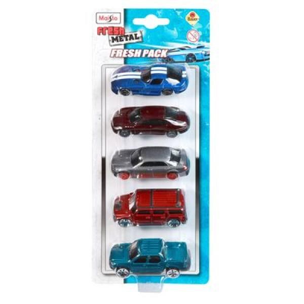 Maisto Toys - Fresh Metal 5-er Set Modellautos, 7,5cm (6-fach sortiert) - Modellauto