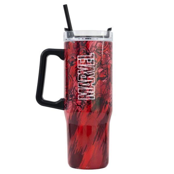 Marvel Pattern - Isolierter XL Wanderflasche aus Edelstahl - 940 ml