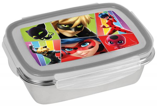 Miraculous / Ladybug - Brotdose bunt 850ml Edelstahl